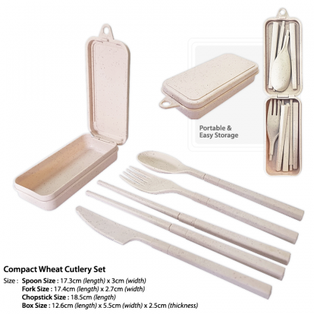WHEAT STRAW CUTLERY SET