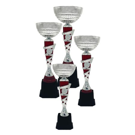 Metal Cup Trophy -Silver Red -708