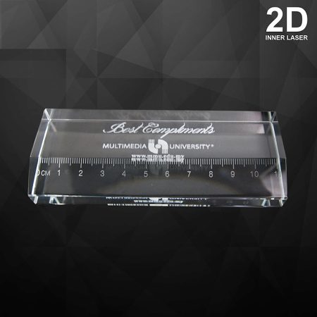 Crystal Ruler Paper Weight