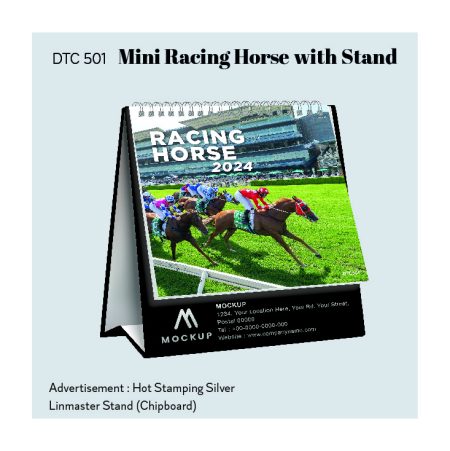 Mini Racing Horse With Stand DTC501 desktop calendar