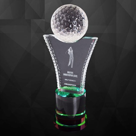 Crystal Golf Trophy - 9029